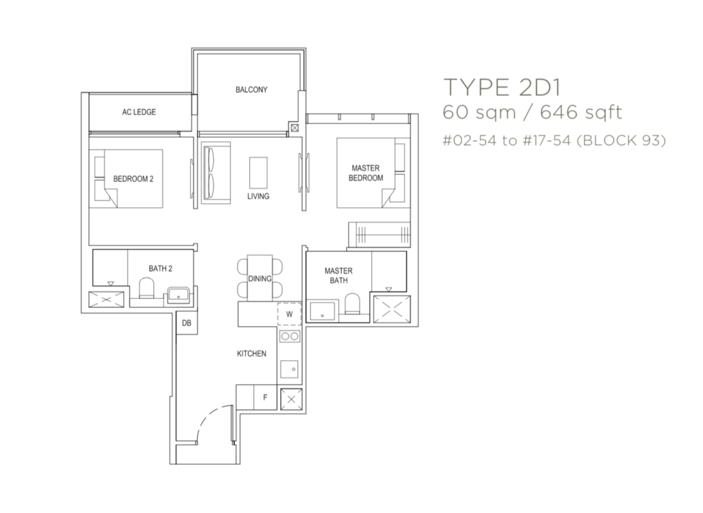 2-bedroom-deluxe-The Florence Residence Floor Plan