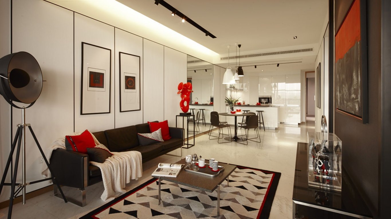 Marina One Residence living area, jc group properties