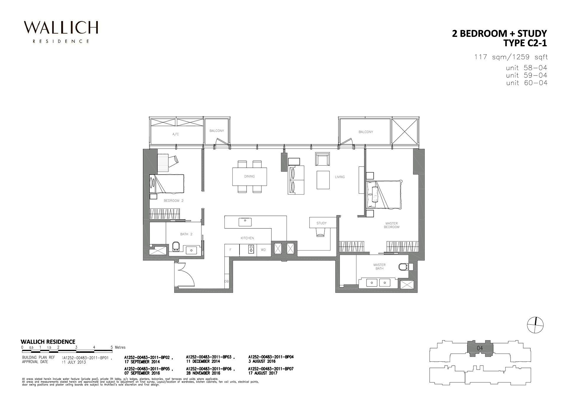 Wallich Residence floorplan-2BR-Study-C2-1-wallich-residence