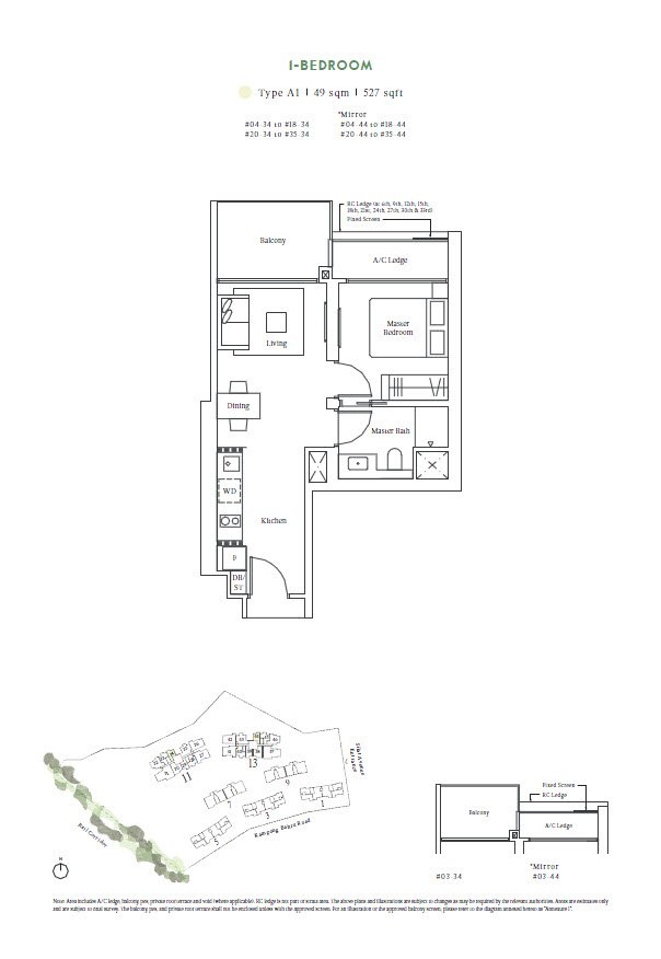 Avenue South 1 Bedroom Floor Plan