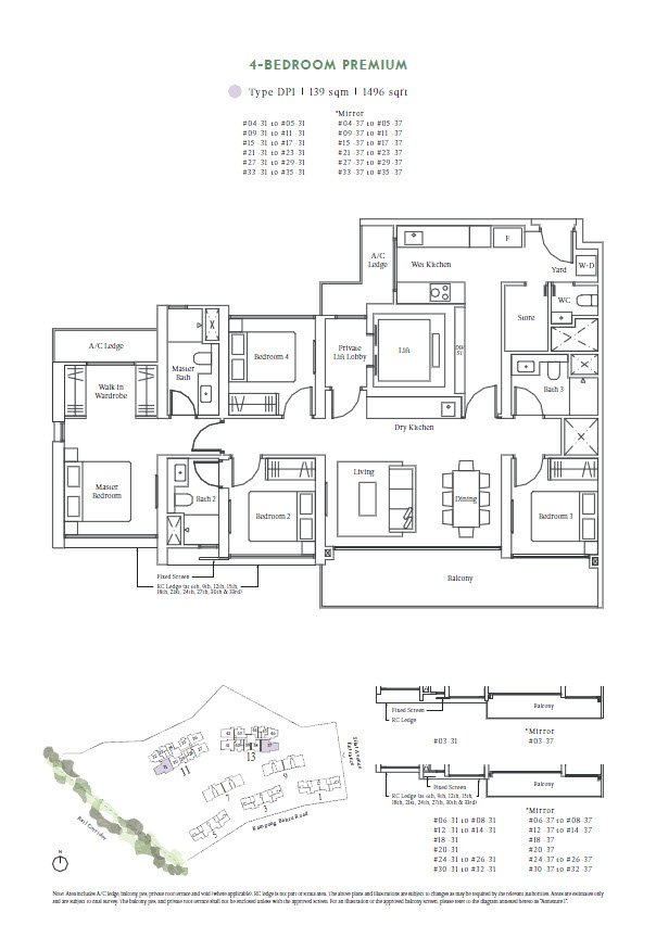 Avenue South 4 Bedroom Floor Plan